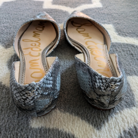 Sam Edelman Snake Print "Rodney " D'orsay Flats - Picture 10 of 11